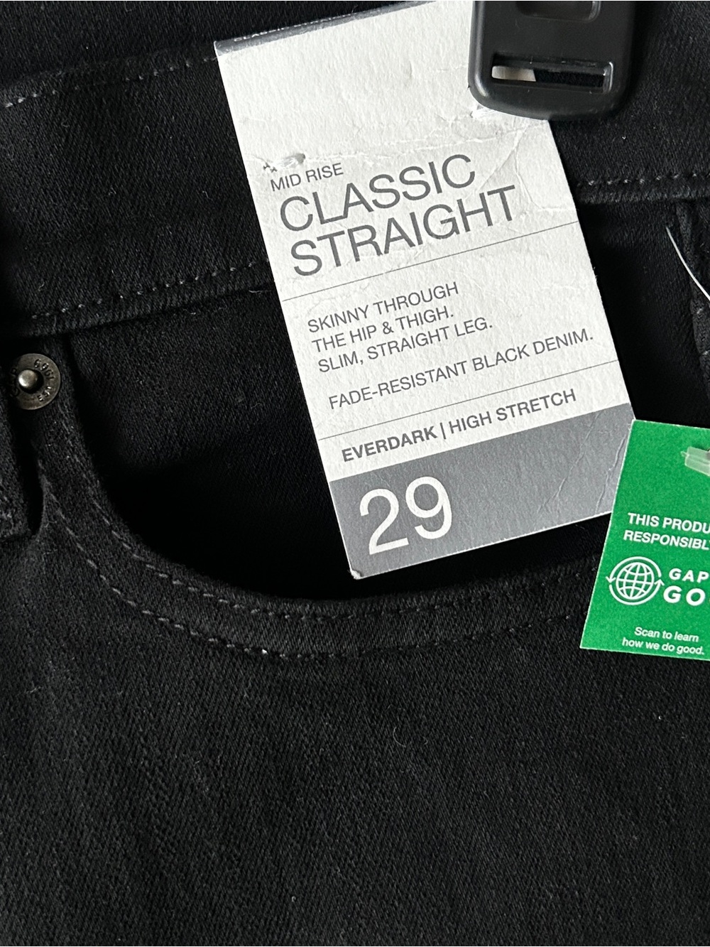 GAP Classic Straight Mid-Rise Black Women’s Jeans